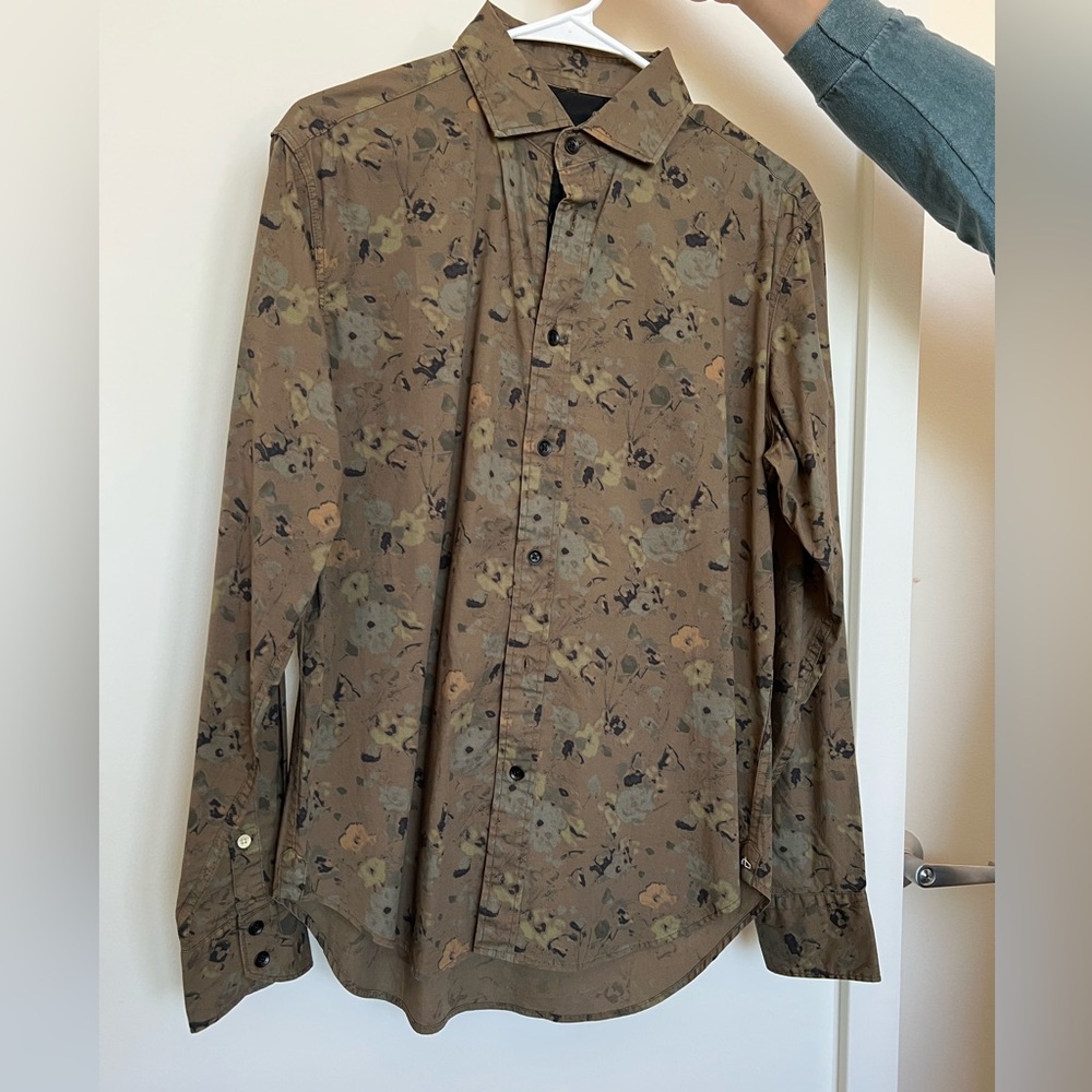 Men’s Rag & Bone Printed Button Down Shirt Size S